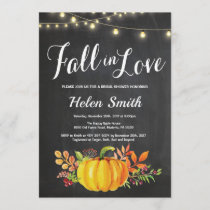 Fall Bridal Shower Invitation String Lights