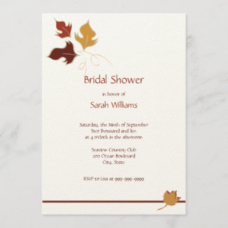 Fall Bridal Shower Invitations