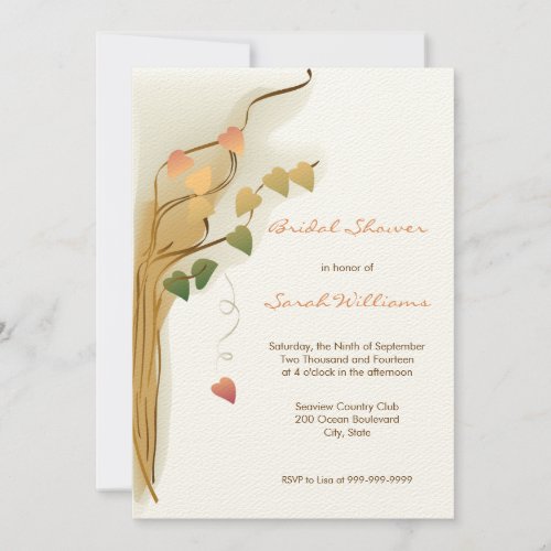 Fall Bridal Shower Invitations