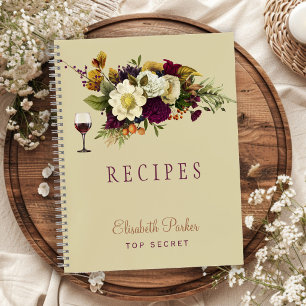 Fall bridal shower personalized recipe book