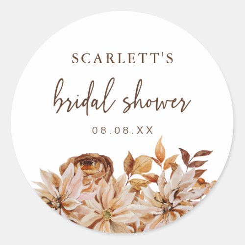 Fall Bridal Shower Sticker