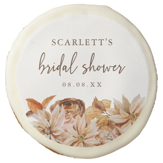 Fall Bridal Shower Sugar Cookie | Zazzle.com