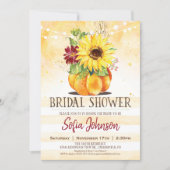 Fall Bridal Shower, Sunflower & Pumpkin Invitation (Front)