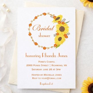 Fall Bridal Shower Sunflower Theme