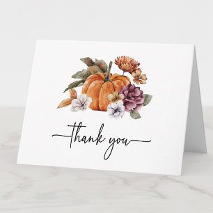 Fall Bridal Shower Thank You Card