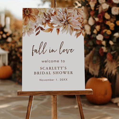 Fall Bridal Shower Welcome Sign