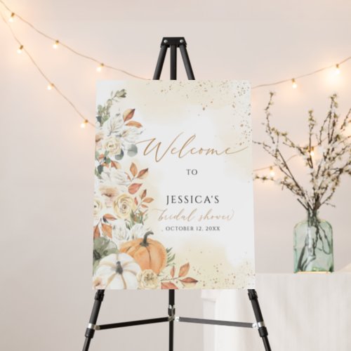 Fall bridal shower welcome sign autumn shower foam board