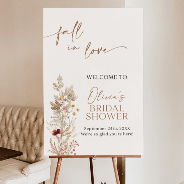 Fall Bridal Shower Welcome Sign Boho Wildflower (Creator Uploaded)