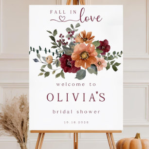 Fall Bridal Shower Welcome Sign Printable, Fall in