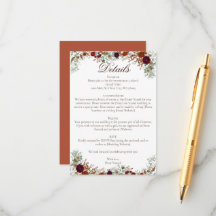 Fall Burgundy & Burnt Orange Sage Florals Wedding