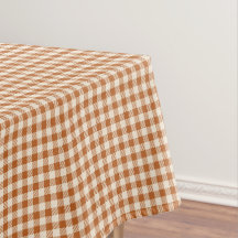 Fall Burnt Orange Gingham Pattern Autumn Plaid