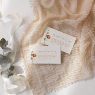 Fall Burnt Orange Poppy Books For Baby Enclosure Card