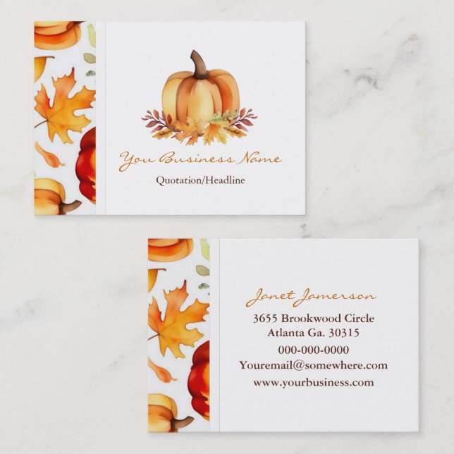 Fall Business Card (Front/Back)