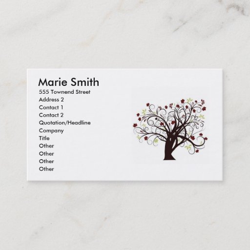 Customizable Fall Business Card