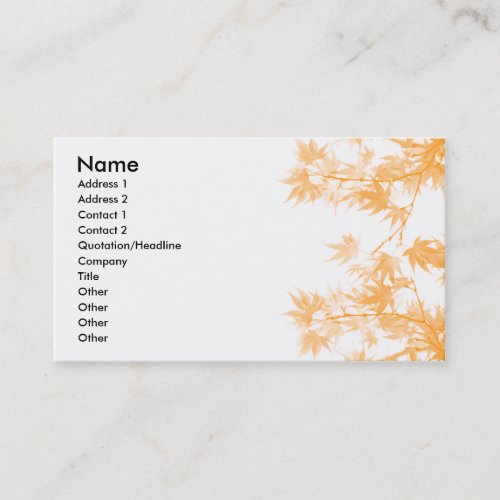 Fall Business Card Templates
