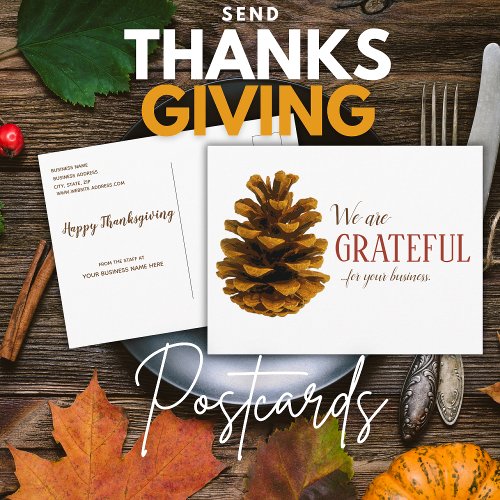 Fall Business Thank You Cards _ Pinecone