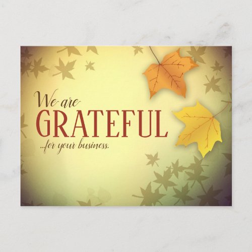 Fall Business Thanksgiving Postcards