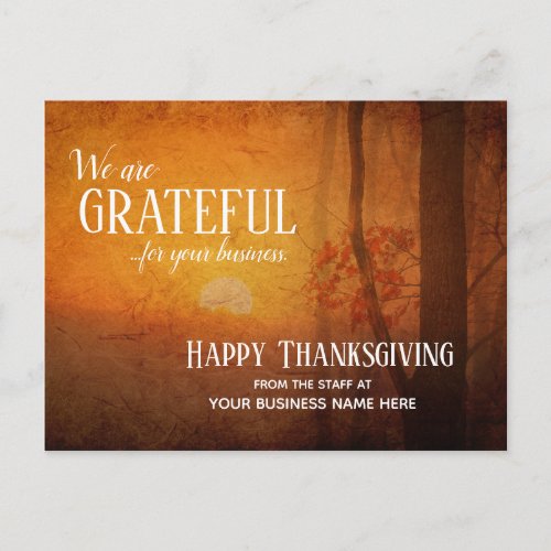 Fall Business Thanksgiving Postcards _ Grateful