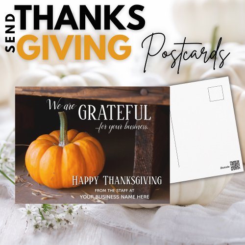 Fall Business Thanksgiving Postcards _ Grateful