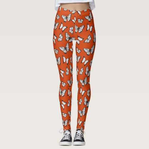 Fall Butterflies Whimsical Halloween Cottagecore Leggings