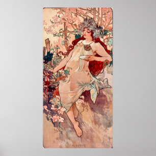 Fall by Alfons Mucha Poster