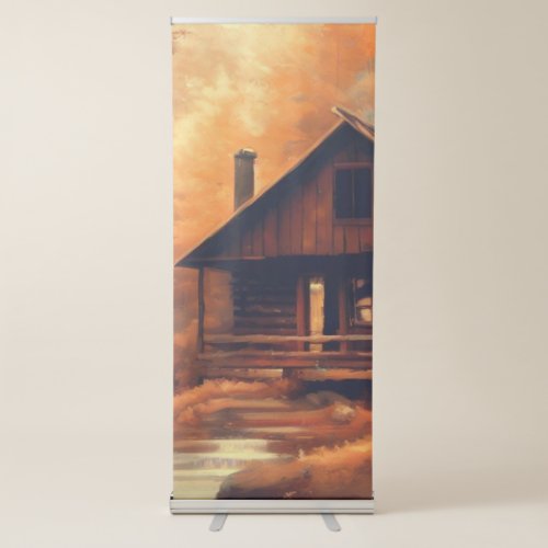 Fallcabinrusticvintage Retractable Banner