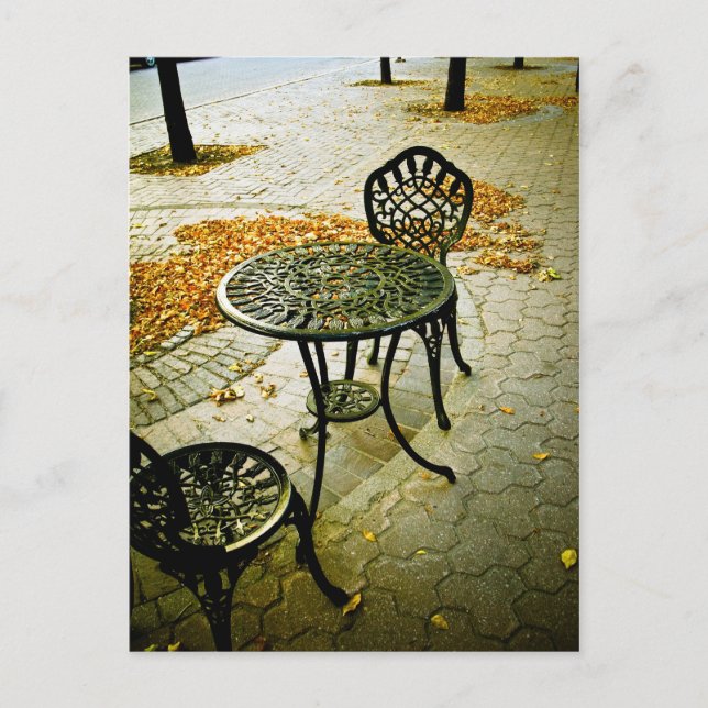 Fall Cafe Patio 02 Postcard (Front)