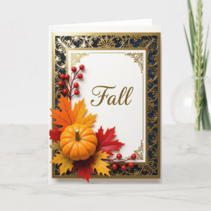 Fall Card, Happy Fall Card, Autumn Card,Halloween  Holiday Card