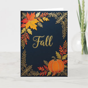 Fall Card, Happy Fall Card, Autumn Card,Halloween  Holiday Card