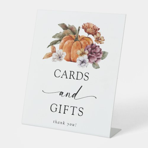 Fall Cards and Gifts Pedestal Sign