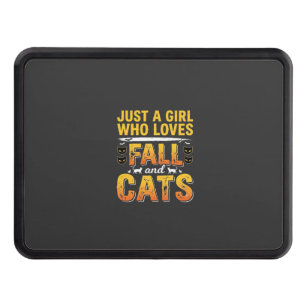 Fall Cats Girl Halloween Design_1 Hitch Cover