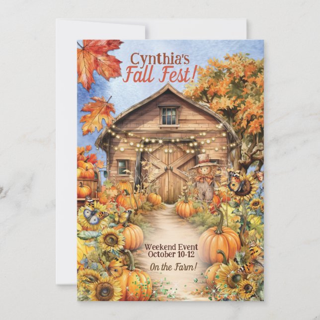 Fall Celebration Invitations (Front)