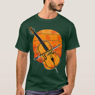 Fall Cello Cellist Autumn Thanksgiving String Play T-Shirt