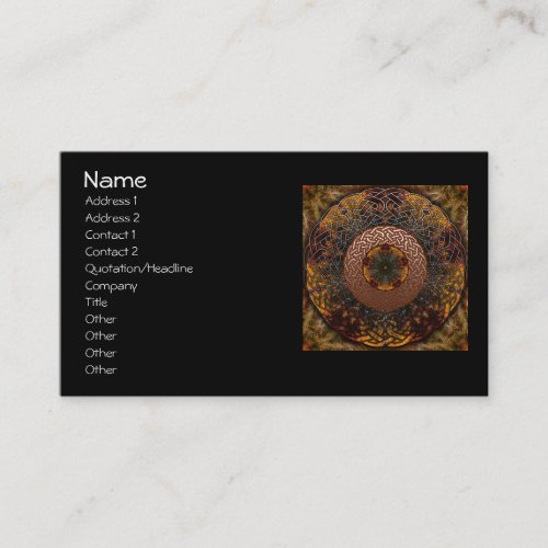 Fall Celtic Knot Circle Business Cards