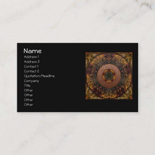 Customizable Fall Celtic Knot Circle Business Cards