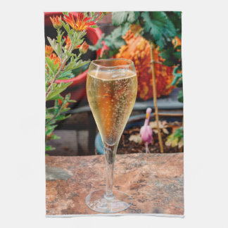 Fall Champagne Celebration Kitchen Towel
