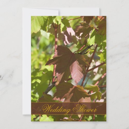 Fall Changing Leaves Couples Wedding Shower Invitation