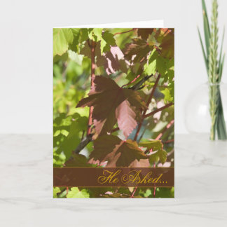 Fall Changing Leaves Engagement Announcement