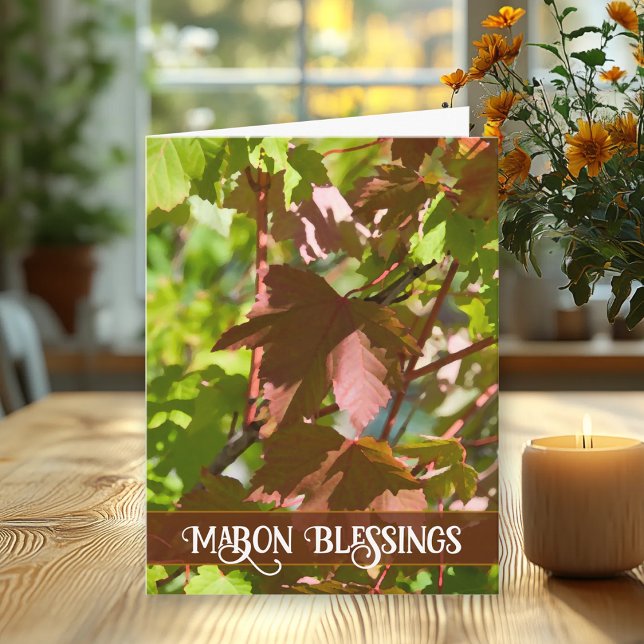 Fall Changing Leaves Mabon Blessings Card (Creator Uploaded)