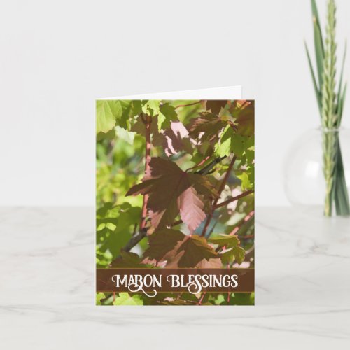 Fall Changing Leaves Mabon Blessings Card
