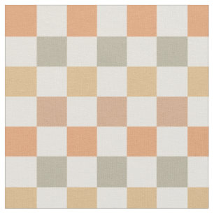 Fall Checkered Pattern Autumn Plaid Checkerboard Fabric