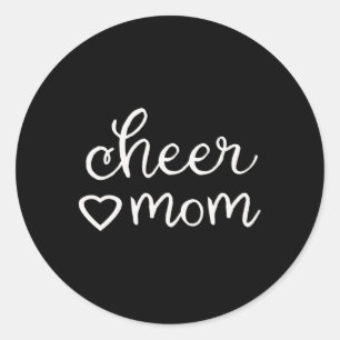 Fall Cheer Mom Cheerleading Cheerleader Mama Mothe Classic Round Sticker
