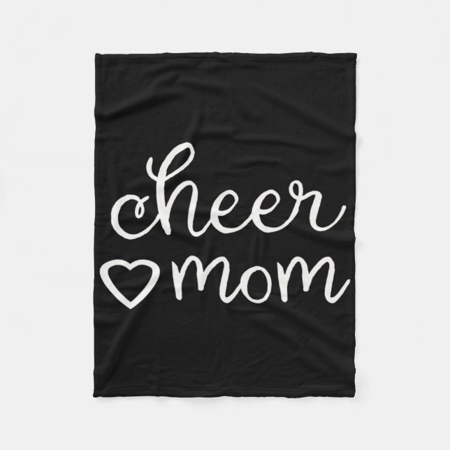 Fall Cheer Mom Cheerleading Cheerleader Mama Mothe Fleece Blanket (Front)