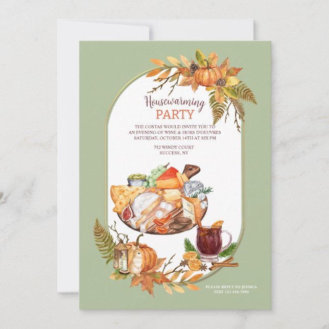 Fall Cheeseboard Invitation (Front)