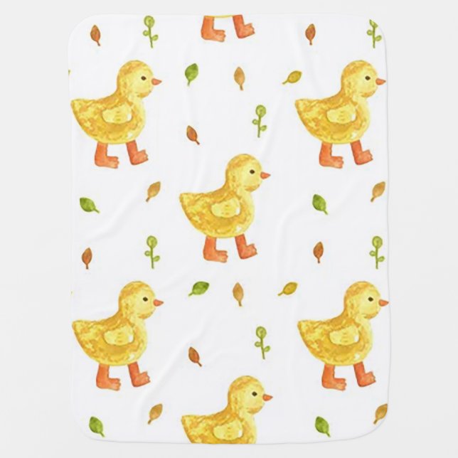 “Fall Chicks” Baby Blanket (Front)
