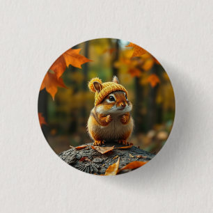 Fall Chipmunk Button