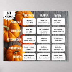 Fall Chore Chart