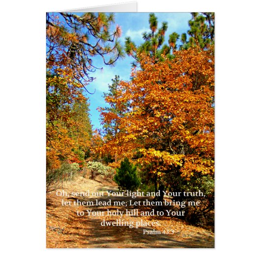 Fall Christian Scripture Card Bible Verse (Front)