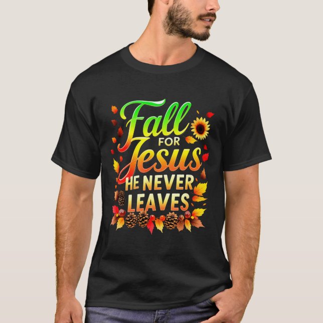 Fall Christian Thanksgiving Jesus My Favourite Sea T-Shirt (Front)