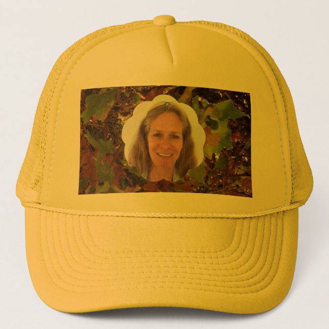Fall Cloud Photo Frame Trucker Hat (Front)